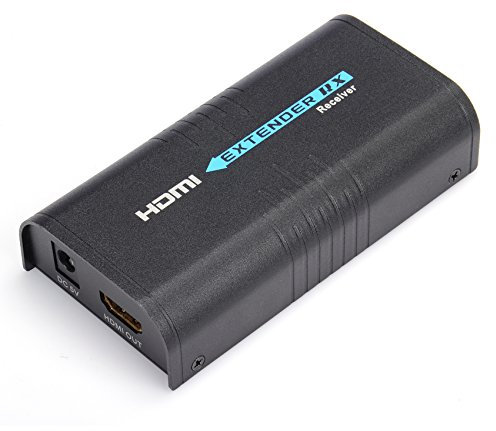 MiraBox HDMI Ethernet Netzwerk Extender Receiver 400ft 160M über TCP/IP 1080P über Rj45 Cat5 Cat5e Cat6 LAN Kabel unterstützt Sky HD Box Laptop PC DVD PS4
