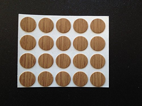 Self Adhesive Screw Hole Cap Covers 13mm (Natural Oak)