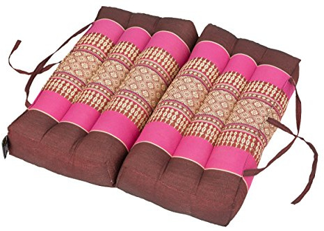 Faltbares, festes Kapok-Sitzkissen 40x40x7 cm von HandelsTurm - Ideal für Unterwegs, Meditation, Yoga & Entspannung, natürlich & nachhaltig