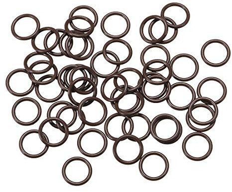 sourcing map Packung mit 50 Fluorkautschuk O-Ringe 8mm OD 6mm ID 1mm Breite Metrisch FKM Dichtung