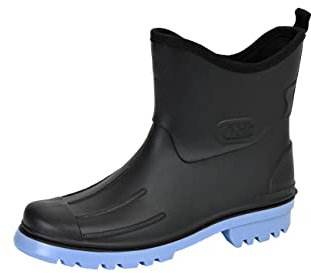 Bockstiegel Herren Große Stiefel Big Schuhe, Schwarz Hellblau, 41 1/3 EU
