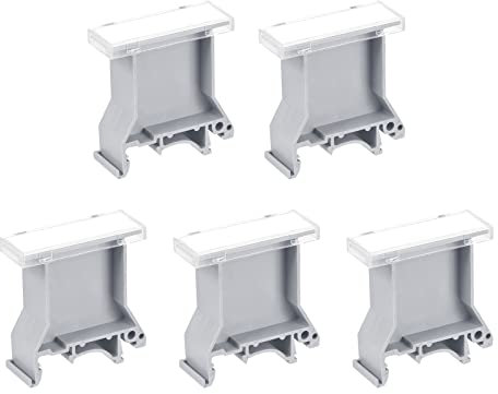 sourcing map 5Stk Klemmleisten Schiene Markerhalterung UK-B2 Grau