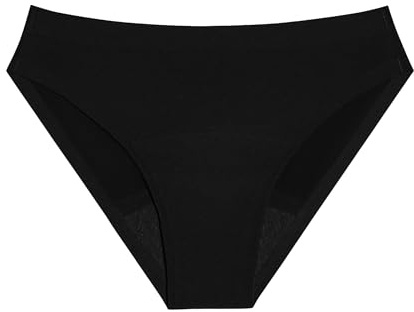 KNIX Kt Super Leakproof® No-Show Underwear Bikini - Period Underwear for Teens - Black, Small (1 Pack)