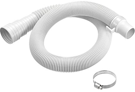 PATIKIL Washing Machine Drain Hose, Universal Drain Hose Extension Kit 3.28 Feet White for Washing Machine with Clamp and U-Bend Hose Holder