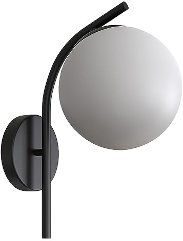 ZETION Aplique de Pared con Forma de antorcha de Mediados de Siglo Negro de 1 luz, luz de Pared, lámpara de Pared Interior for Dormitorio, Sala de Estar, lámpara de Pared LED