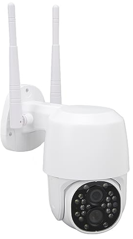 Telecamera di Sorveglianza per Esterni, Monitoraggio Automatico Zoom 15X IP66 Impermeabile Storage Telecamera di Sicurezza Wi-Fi a Doppia Lente Conversazione Bidirezionale per