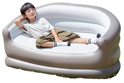 PRUJOY Tragbare Luftmatratze für den Außenbereich, aufblasbares Sofa, Schlaf- und liegender aufblasbarer Camping-Luftsessel, einfach zu bedienendes aufblasbares Sofa
