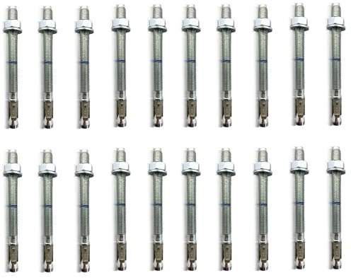Profi Schwerlastdübel M10x90-20 Stück | verzinkt - ETA Zulassung | Option 1 für gerissenen, ungerissenen Beton | Beton-Anker für hohe Lasten | Bolzenanker Betonanker Ankerbolzen Schwerlastduebel