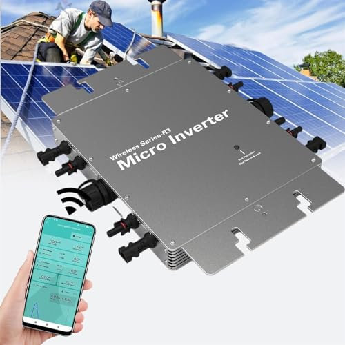 Wechselrichter alkonkraftwerk 2800w Solar Grid Tie Inverter IP65 Wasserdicht - Wechselrichter Solar Mit WLAN APP Für Solarmodule Für Balkonkraftwerk, Wechselrichter Balkonkraftwerk