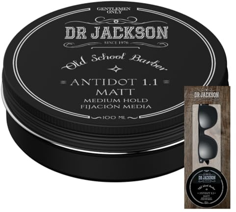 DR. JACKSON Cera Opaco Capelli Uomo - Fissatore Capelli in Pasta - Cera Capelli Uomo di Fissaggio Media per modellare la tua acconciatura - Cera per capelli senza silicone e alcool