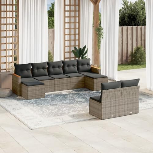 Festnight Loungemöbel Set mit Stauraum Gartenlounge XXL Groß Garten Lounge Rattan Sofa Outdoor Polyrattan Gartensofa Terrasse Terrassenmöbel Gartenmöbel Ecklounge Couch Sitzgarnitur