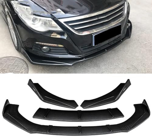 Lmmdhi Auto-Frontstoßstangen-Lippenspoiler-Splitter für VW Passat CC 2009-2012,Unterlippen-Diffusor-Spoiler,Karosserie-Kit