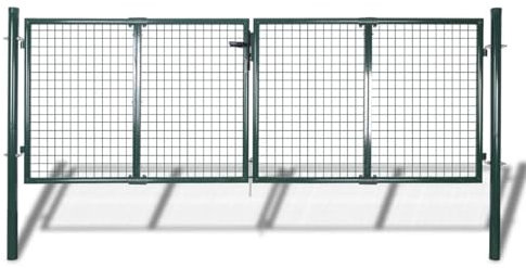Azzrora Cancello Giardino Esterno, Cancello Esterno, Cancelletto Giardino, Cancelletto Esterno, Cancello per Giardino in Rete Metallica 289x75 cm/306x125 cm