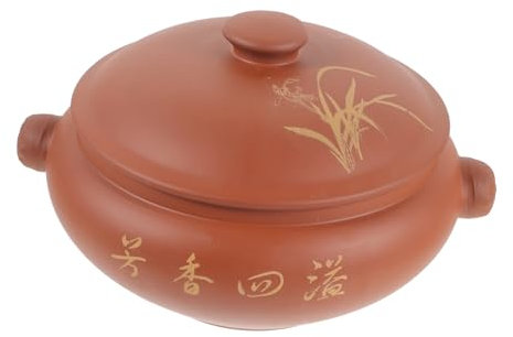 JEWEDECO Keramik Dampftopf Mit Deckel Vielseitiger Keramik Kochtopf Zum Dämpfen Von Gemüse Fleisch Fisch Glatte Oberfläche Traditionelles Design Für Familie Und Küche Einfach Zu Reinigen