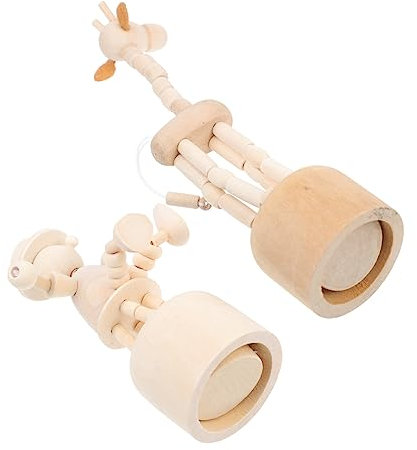STOBOK 6stücke Teiliges Holz-bastelset Junge Mädchen Diy Weißes Rohholz Desktop-ornament Kreative Holzfiguren Zum Bemalen Geschenkidee Für Junge Mädchen Bastelvergnügen Und Dekoration