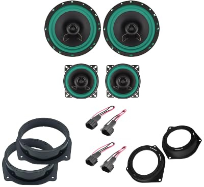 IPNOSIS Kit 4 Casse IP-01165 + IP-01100 per Fiat Bravo dal 2007 in poi con 2 Supporti Anteriori, 2 Supporti Posteriori e 4 Connettori