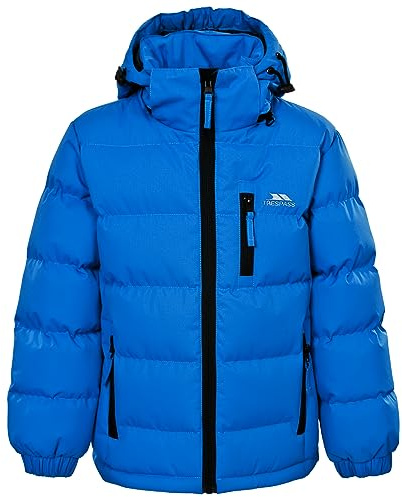 Trespass Boys Padded Jacket Tuff X - Water Resistant & Windproof Puffer Coat, Autumn Winter Hooded Jacket for School & Outdoor, Kids Puffer Jacket with Pockets