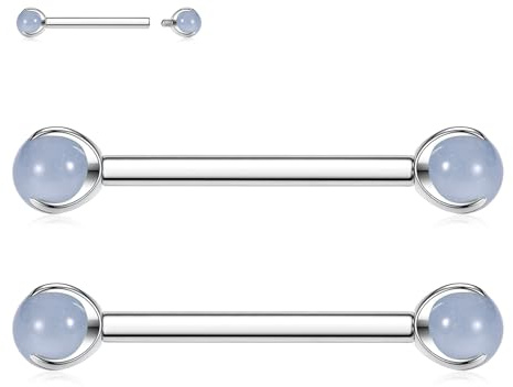 AROWRO Titan bröstvårtspiercing bröstvårtspiercing bröstvårta stavar bröstvårta piercing smycken tungsteg piercing inre gänga tungpiercing