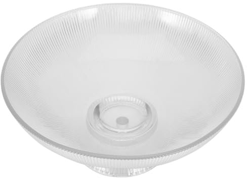 MAGICLULU Coupe à Fruits En Verre Sur Pied 25 Cm Transparent Bol Décoratif En Verre Texture Verticale Plat De Service Cuisine Et Table Design Élégant Moderne