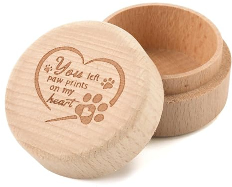 Boîte à souvenirs pour animaux de compagnie – Récipient à cendres de chien et chat avec couvercle | Boîte de rangement pour poils d'animaux de compagnie, boîte de rangement pour cendres de chien et de