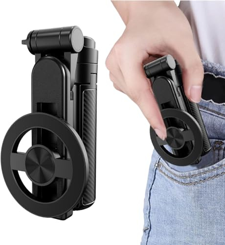 Wezalget Perche à Selfie Téléscopique - Support pour Téléphone avec Télécommande sans Fil | Perche Magnétique Rétractable et Pliable pour Voyage, Photographie et Sport
