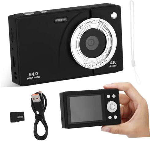 Hemobllo 64gb Appareil Photo Numerique Retro Portable pour Voyage et Vlogging Ecran Zoom Photos sans Effort