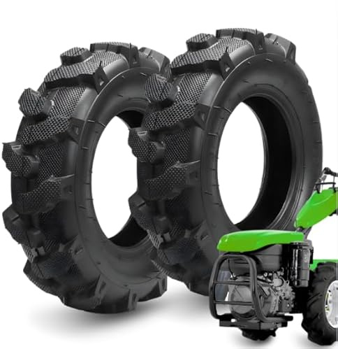 Ecovelo' 2 Pneumatici 4.00-10 TM Copertoni ultra rinforzati 8PR Gomma ruote per uso Agricolo Tosaerba Falciatrice Motozappa Motocoltivatore