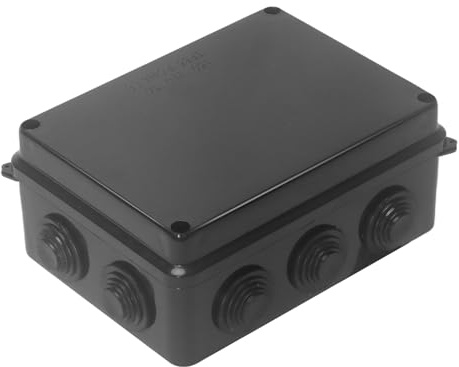 Scatola di derivazione nera, impermeabile IP65, scatola di distribuzione per esterni, impermeabile, alloggiamento elettronico, scatola di giunzione in ABS, scatola di giunzione in plastica, scatola di