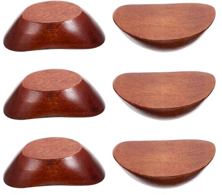 ibasenice Support à Baguettes en Bois Massif 6 Pièces Surface Lisse pour Stabiliser Couverts, Design Vintage Simple Table la Maison