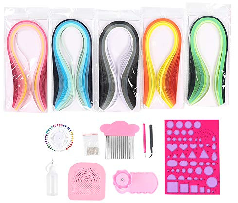 Generic Kit Penna per Tavolo Modello Quilling Set Strumenti Creativi per la Lavorazione della Carta, Set di Materiali di Alta qualità da 15 Pezzi, per Principianti Ed Esperti