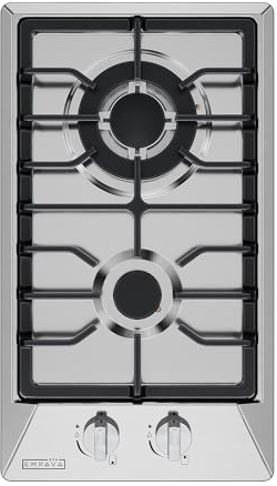 Empava 12 in. Gas Stove Cooktop 2 Italy Sabaf Sealed Burners NG/LPG Convertible in Stainless Steel