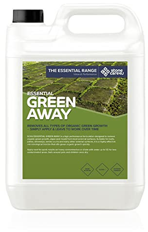Stonecare4u 'GREEN AWAY' (formerly Moss Away) Patio, Roof, Drives,Tarmac & Paving, Kills Organic Growth, Algae and Mould (5 Litre)