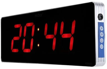 Dioche Reloj Digital Pared Grande, 14,2 Pulgadas, eloj de Pared con Calendario Moderno y Pantalla LED eléctrica para habitación(Calendario + Temperatura + Semana)