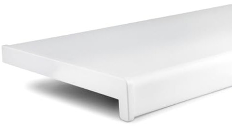 TJ Fensterbank Innen I 25 x 160 cm I weiß I hochwertige PVC Fensterbank mit Seitenabschluss I Fensterbrett kratzfest & feuchtigkeitsundurchlässig I pflegeleichter & langlebiger Fenstersims für Innen