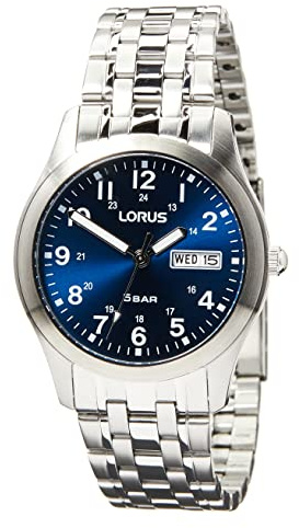 Lorus Men's Analogue Quartz Watch with Metal Strap, Black