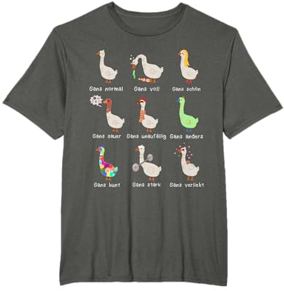 Landwirte Bauern Sprüche für Gänsezüchter | Lustige Gänse Wortspiel Gans T-Shirt Schwarz Cartoon Unisex S