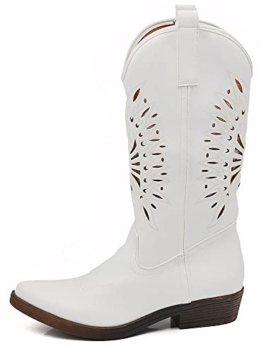 IF Fashion Stivali Stivaletti Texani Cowboy Western Scarpe da Donna Punta Camperos Etnici C19004-4