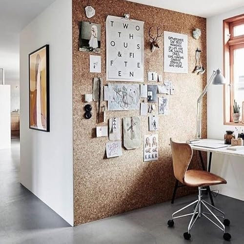 Kurk24 - Pinnwand - PORTO - Korkplatte - Kork - Korkplatte für die wand, Korkwand, Vision board, Korktafel, Pinnwand kork - 100x50 cm - Stärke 10mm