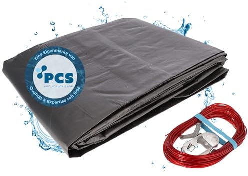 Duraol Poolabdeckung rund I 8,00 m Durchmesser I Hochwertige Pool Abdeckplane mit Materialstärke 220g/m² I Robuste Abdeckplane Pool rund mit Randverstärkung I Beidseitig beschichtet & wasserdicht