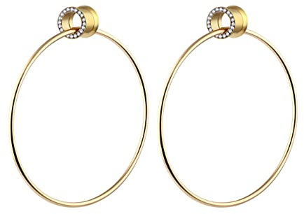 Bishilin Ohr Plugs 8-16MM Edelstahl, Ohr Tunnel Set mit Anhänger Creolen Zirkonia Piercing Plug Ohr Expander Set Gold