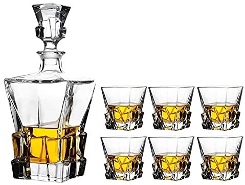 Carafe Whisky Carafe Vin Carafe Cristal Whisky Carafe 820ml Et Ensemble De 6 Verres 300ml Cristal