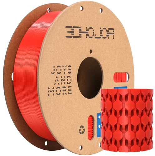 3DHoJor PLA+ Filament 1.75mm, PLA Plus 3D Drucker Filament, Stärker und Belastbar 3D Druckmaterialien, Maßgenauigkeit +/-0,02mm, PLA Pro Kompatibel mit FDM-Drucker (Rot, 1KG/Spool, 2.2LBS)