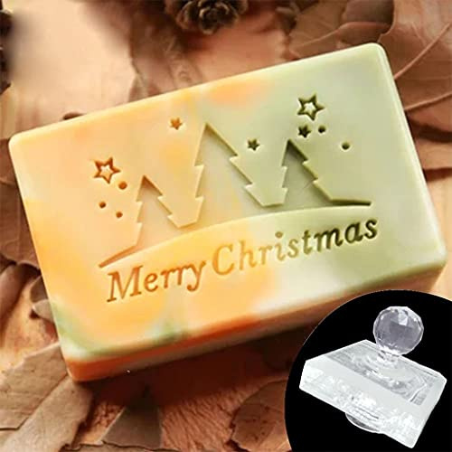 MONOJLY Acryl Transparent Seife Stempel Weihnachten Muster Prägung Handgemachte Seifen Machen Werkzeuge Zubehör