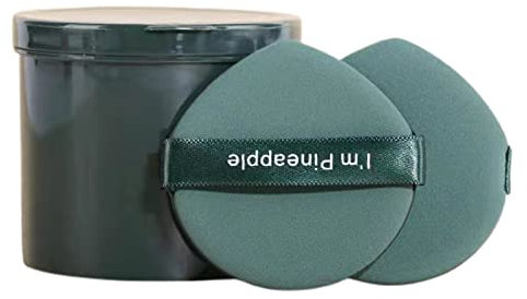 ulafbwur Houppette à poudre BB crème coussin d'air outil de beauté double face utilisation verte ronde
