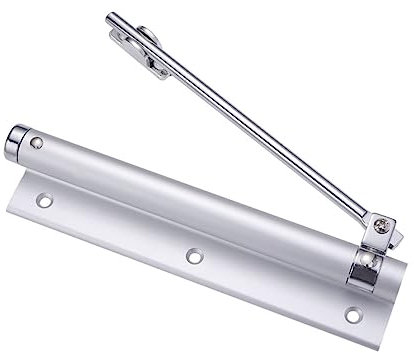 Veemoon Türschließer Aus Aluminium Mit Einstellbarem Druck Verdeckter Türfeder-puffer Für Innentüren Leicht Zu Montierender Automatischer Türschließer Für Holz Zimmertüren Silberfarben