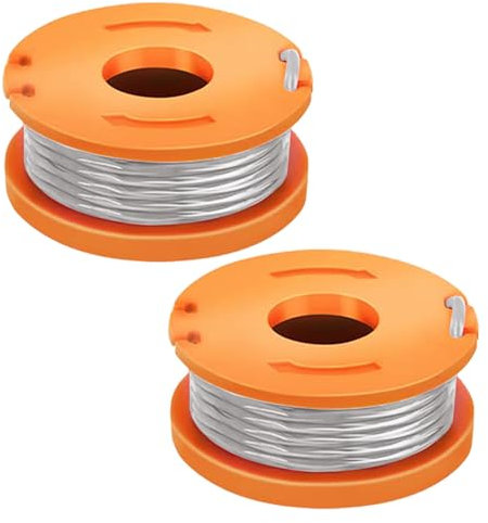 YIAJIA 2 PCS Strimmer Spool Compatible with Mac Allister MGTP18Li Trimmer Line, 1.65mm 10ft Autofeed Spool and Line MGTP18Li for Macallister Qualcast | Worx | Spear & Jackson Strimmer Wire