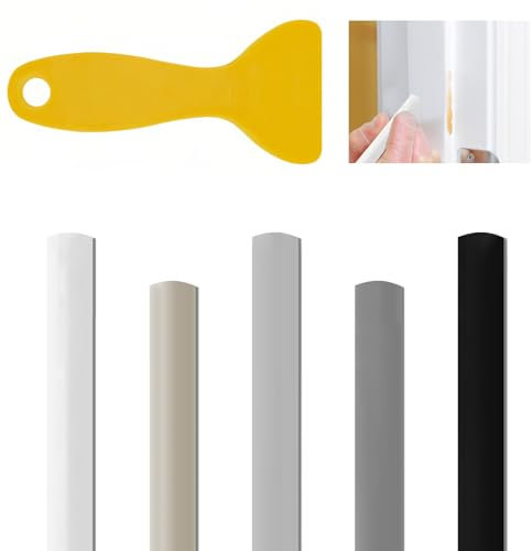 5Pcs Wax Filler Sticks with Scraper Wood Furniture Repair Kit Laminate Floor Repair Kit Grey Series Furniture Wax Crayons for Scratch Holes Cracks Dents Worktop Table Door, 11cmx1.3cm