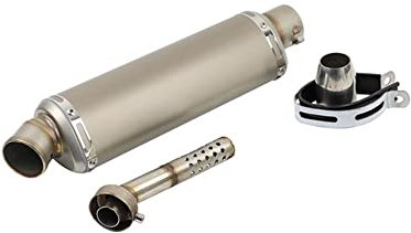TUHBCX Motorräder Auspuffanlage Motorrad Auspuffrohr Für ATV Pit Dirt Universal 38-51MM Motorrad 100cc-1000cc Scooter Motorradrohr DB Killer Schalldämpfer(440mmI)