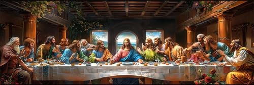 Diamond Painting Erwachsene Groß XXL Das letzte Abendmahl Diamant Painting Bilder Jesus 5D DIY Diamant Crystal Arts for Kinder,Diamant Kunst Malerei Stickerei Set Kreuzstich Home Wand Dekor 30x60cm