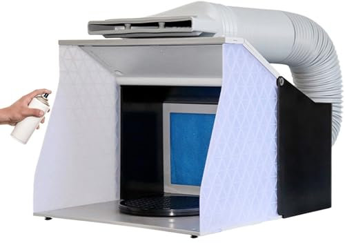 ExoticaBlend Airbrush Absauganlage 5.2m³/Min, Airbrush Spritzkabinen Bausatz mit LED Beleuchtung, für Airbrush Modellbau und Lackierarbeiten